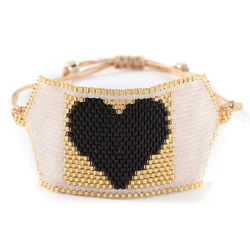 BLUESTAR Trendy MIYUKI Bracelet For Femme Jewelry Heart Pattern Pulseras Mujer Moda Handmade Woven Bracelet