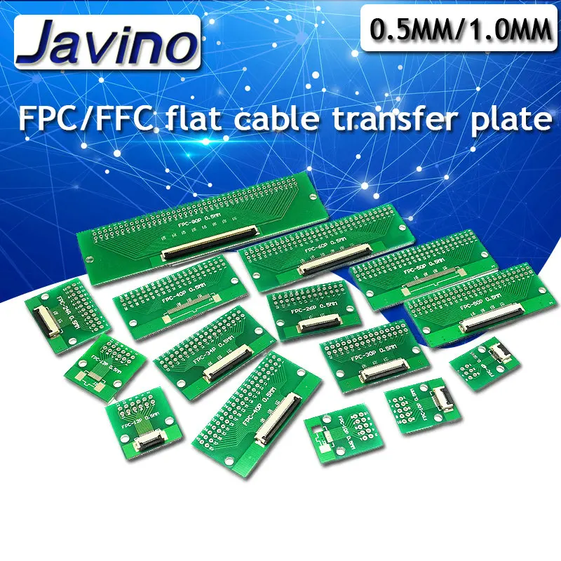 FPC/FFC flat cable transfer plate is directly inserted DIY 0.5 mm 1mm spacing connector 6P/8P/10P/20P/30P/40P/60P