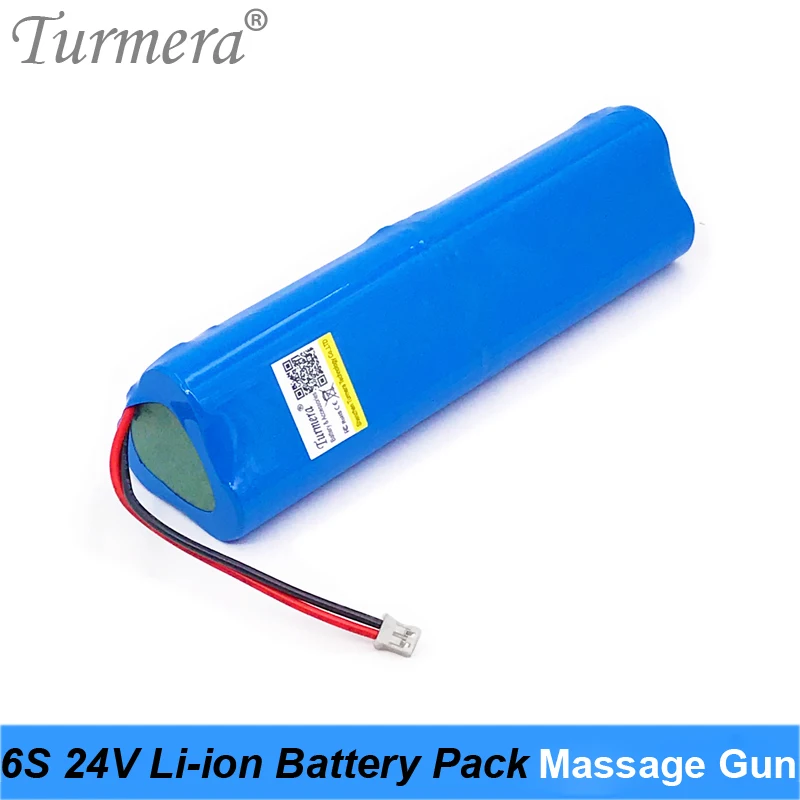 6S 24V 3000mAh Rechargeable Lithium Battery for Massage Gun Muscle Massager Replace Battery and Screwdriver Battery Use  Turmera