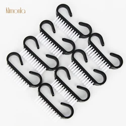 Preto Acrílico Limpeza Gel Nail Brush, Nail Art File, Manicure Care, Pó Pó Cleaner, Soft Remove Escova, Novas Ferramentas, 100Pcs por lote