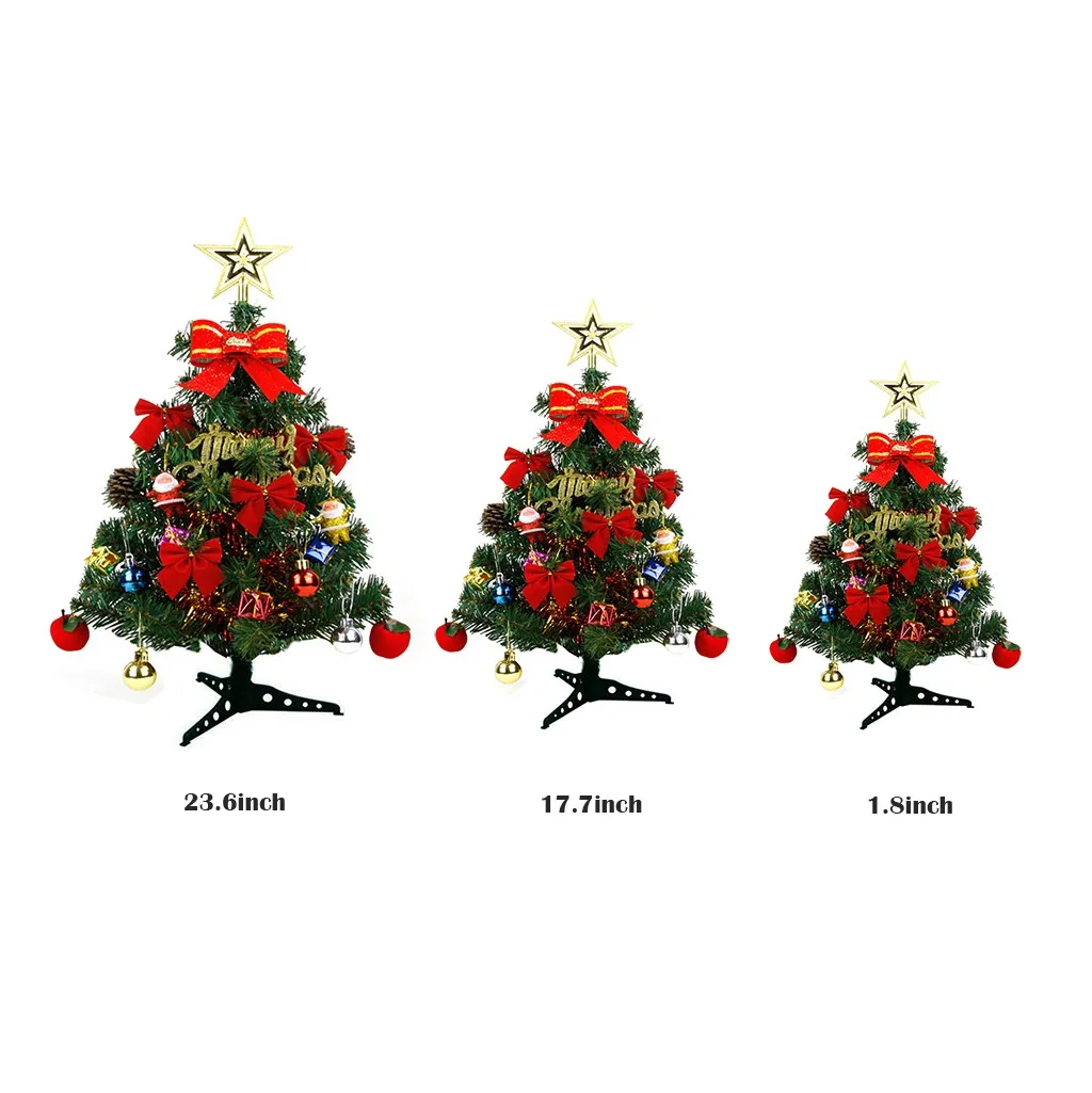 Hot Sale 30/45/60cm Christmas Tree Home Decoration PVC Artificial Xmas Ornaments Small Christmas Tree Party New Year 2023