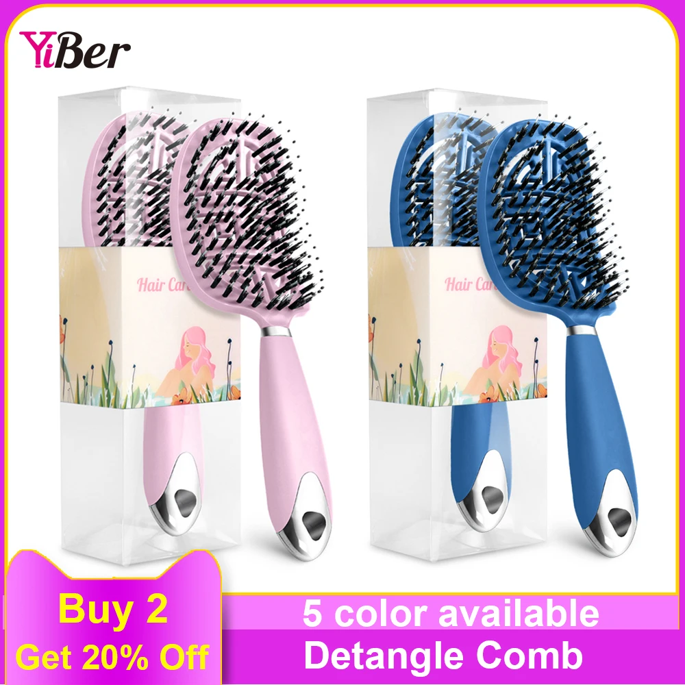 Multifunction Detangle Comb Scalp Massage Hair Brush Wet Curly Hair Barber Accessories Massage Scalp Hair Care Styling Tools