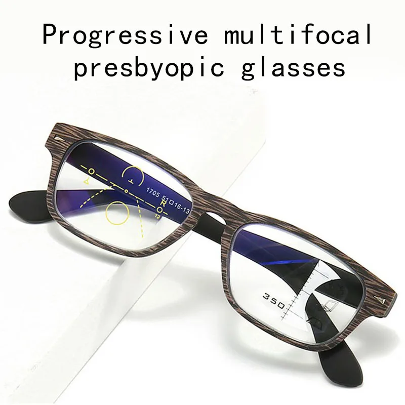 

OYDCH Progressive multifocal multifunctional blue light radiation-proof reading glasses for men and women are used far and near