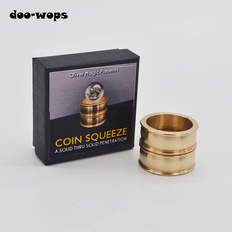 

Coin Squeeze by Oliver Magic Magic Tricks Coin Penetration Magia Magician Close Up Illusions Gimmick Prop Mentalism Tube Magica