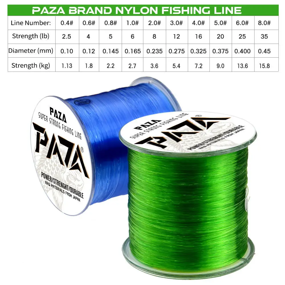 BAKAWA 500M Nylon Fishing Line Japanese Durable Super Strong