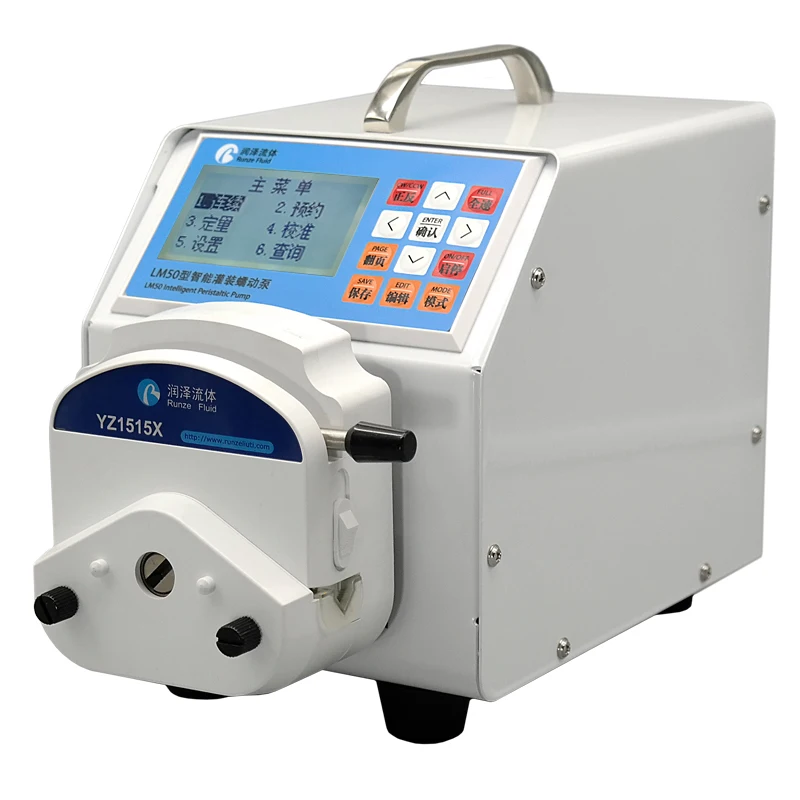 

Liquid Filling Intelligent Peristaltic Pump Precision Metering Dosing Pump Laboratory Accurate Calibrate with 2M Silicon tube