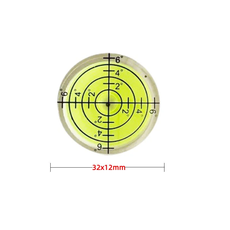 32mm Spirit Level Bubble High Precision Green Circular Bubble Level Bullseye Laser Level Bubble Mini Measuring Instruments Tool