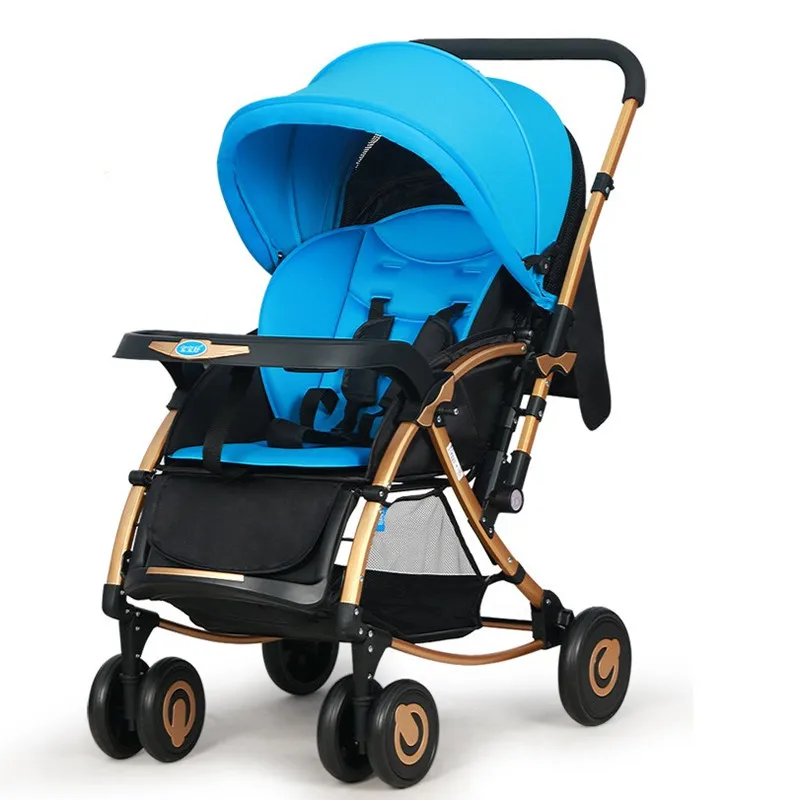 Lightweight baby stroller bi-directional folding stroller can sit reclining cradle shock-absorbing stroller