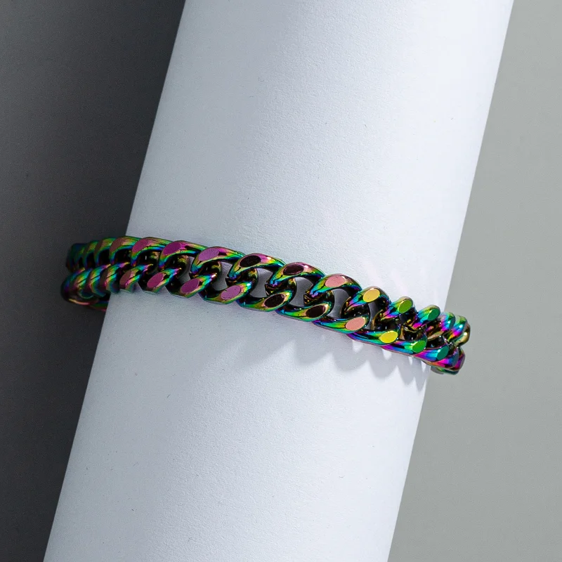 Fashion Jewelry Metal Chain Bracelet 2021 New Trend Hot Selling One Layer Colorful Bracelet For Girl Fine Accessories