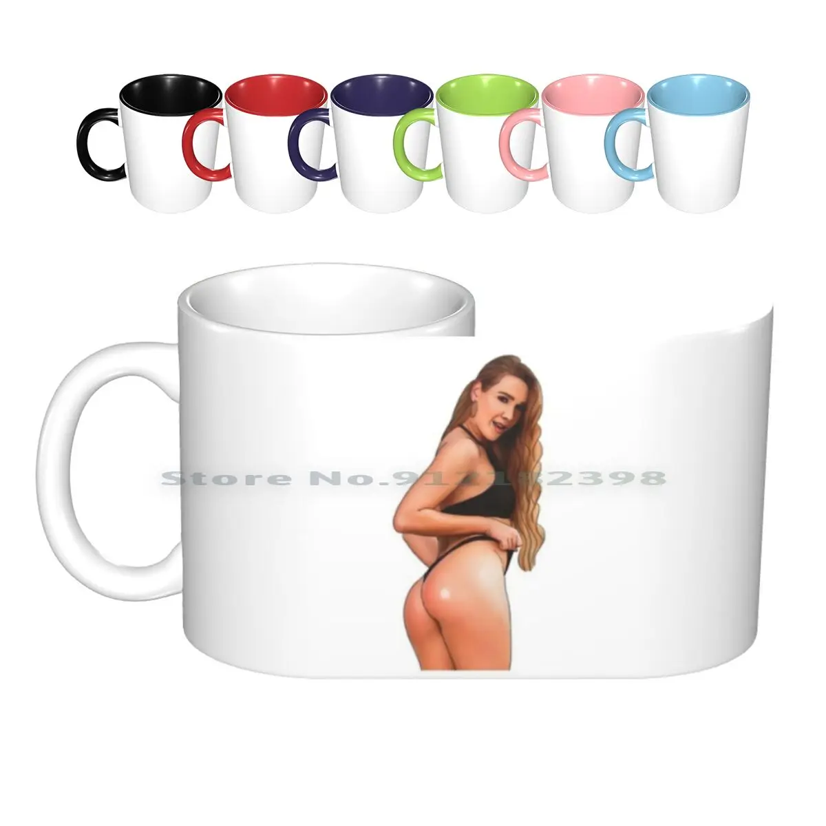 Alexis Crystal Swimsuit Ceramic Mugs Coffee Cups Milk Tea Mug Alexis Crystal Alexis Crystal Bikini Star Star Blacked Czech Sexy