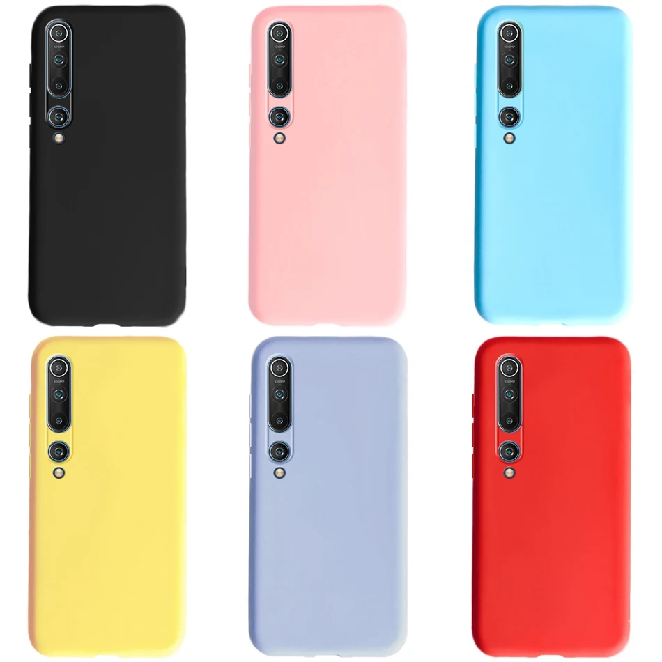 Silicone Case For Xiaomi Mi 10 Case Xiaomi Mi 10 Pro Candy Back Cover For Xiaomi Mi 10 Mi10 Pro 5G Soft TPU Cover Phone Bumper