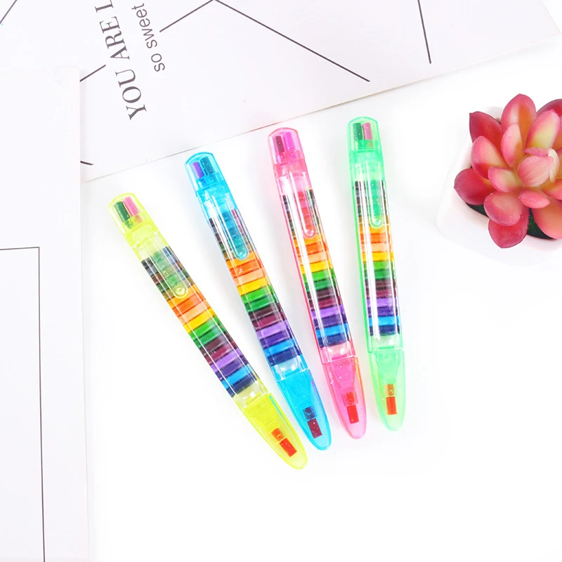 20 Kleuren Leuke Kawaii Kleurpotloden Olie Pastel Creative Gekleurde Graffiti Pen Kinderen Schilderen Tekening Levert Student Diy Briefpapier