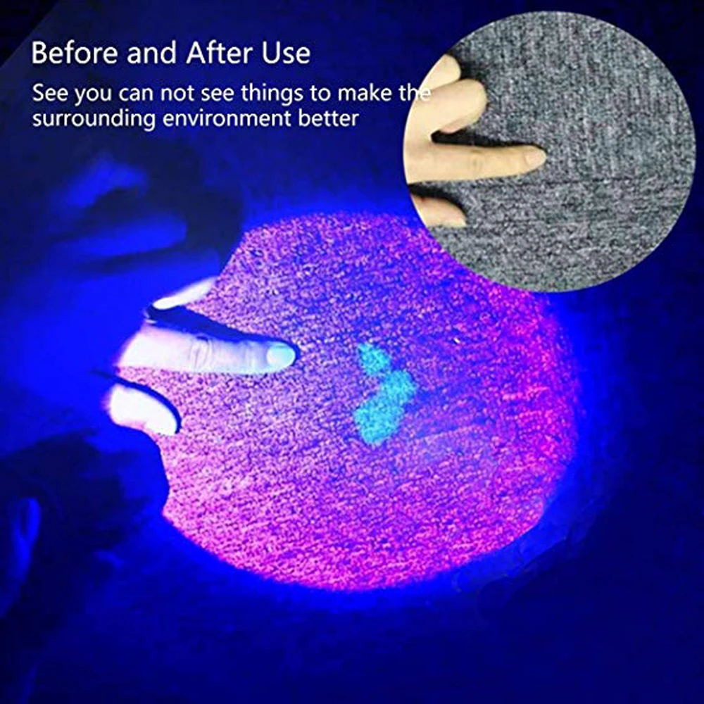 UV Flashlight 365nm Ultra Violets mini Ultraviolet Lanterna IP65 Waterproof Invisible Torch for Pet Stains Use 18650 EDC Light