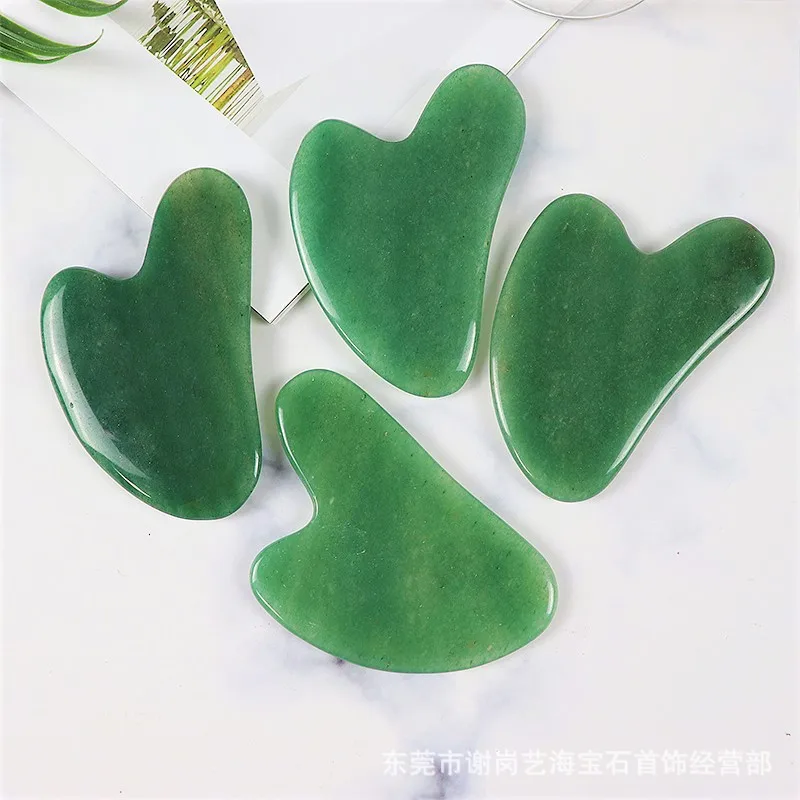 

Авантюрин массаж гуаша инструмент Уход за лицом средства ухода за кожей вокруг глаз с украшением в виде кристаллов минеральной каменный массажер здоровой кожей, Красота лифтинг укрепляющий для избавления от зависимостей