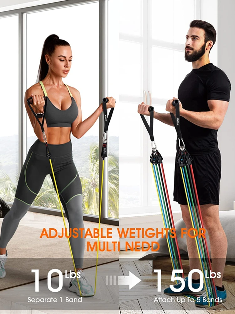 150lb fasce di resistenza Fitness Set Yoga elastico bottino cintura allenamento anelli fasce allenamento attrezzature da palestra per Bodybuilding a