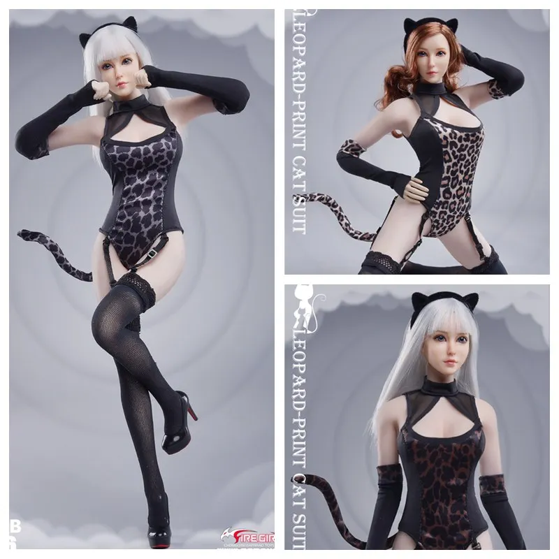 

Фигурка в масштабе 1:6, одежда, костюм кошки для девочки, экшн-фигурка 12 дюймов, аксессуары для кукол, подходит для бесшовного тела, без куклы и обуви A0682