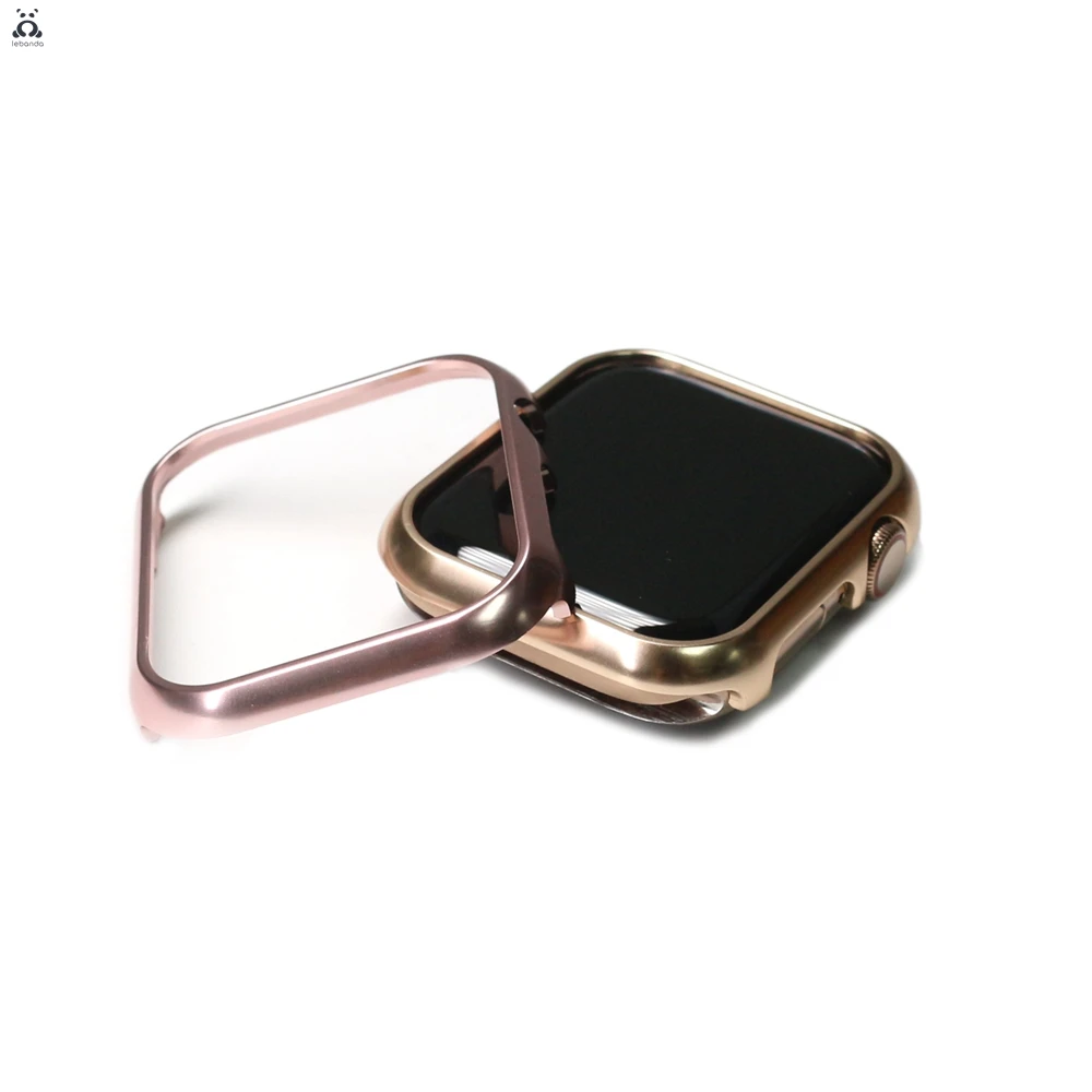 Alloy bumper case for Apple Watch Series  7 6 SE 5 4 3 Shiny metal frame modern design fashion suitable for iWatch 40 41 44 45mm