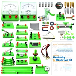 Kits de experimentos de magnetismo y circuito de descubrimiento de electricidad básico de laboratorios de física escolar para escuela secundaria Secundaria Junior y mayor