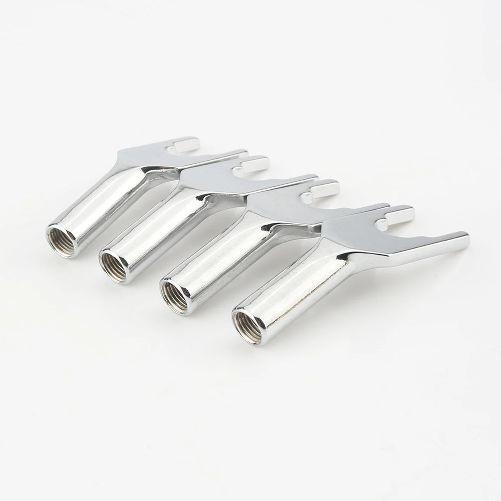 Chất Lượng Cao Audiocrast Mạ Rhodium Spade Adapter Chuối Bộ Chuyển Đổi Để Spade Mạ Rhodium Loa Cáp