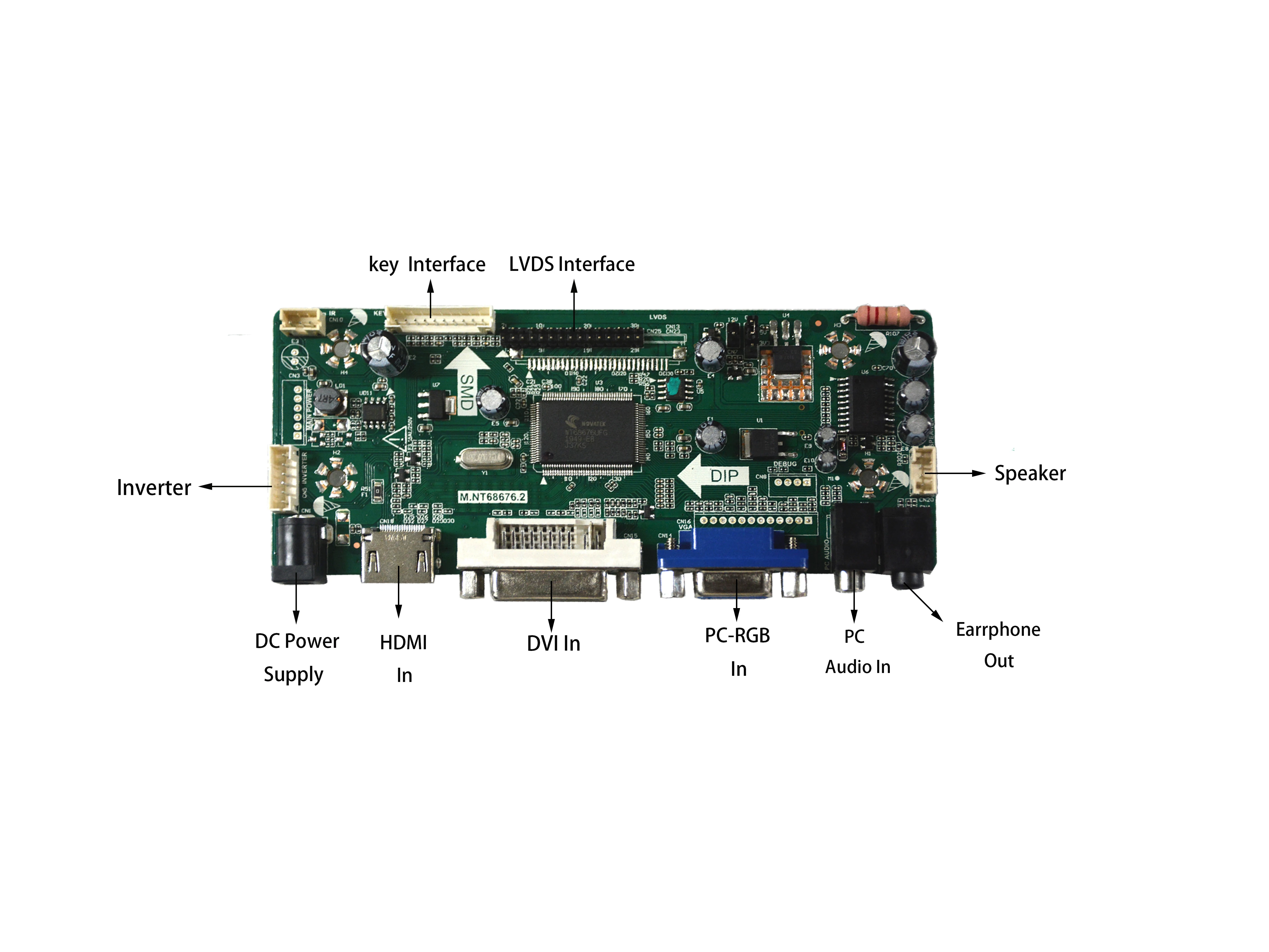 HDMI-compatible VGA DVI Controller Board Kit For 24inch 1920x1080 M240HW01 V6 LCD Panel