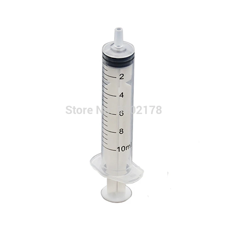Seringa de cola para morcego 10ml, seringa de plástico adesivo para distribuição de animais de estimação, cartucho de tinta nutricional para fechar com 10 peças
