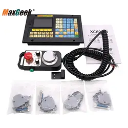 Maxgeek Kit Controller CNC a 4 assi volantino pendente MPG con arresto di emergenza + Controller CNC a 4 assi XC609MD