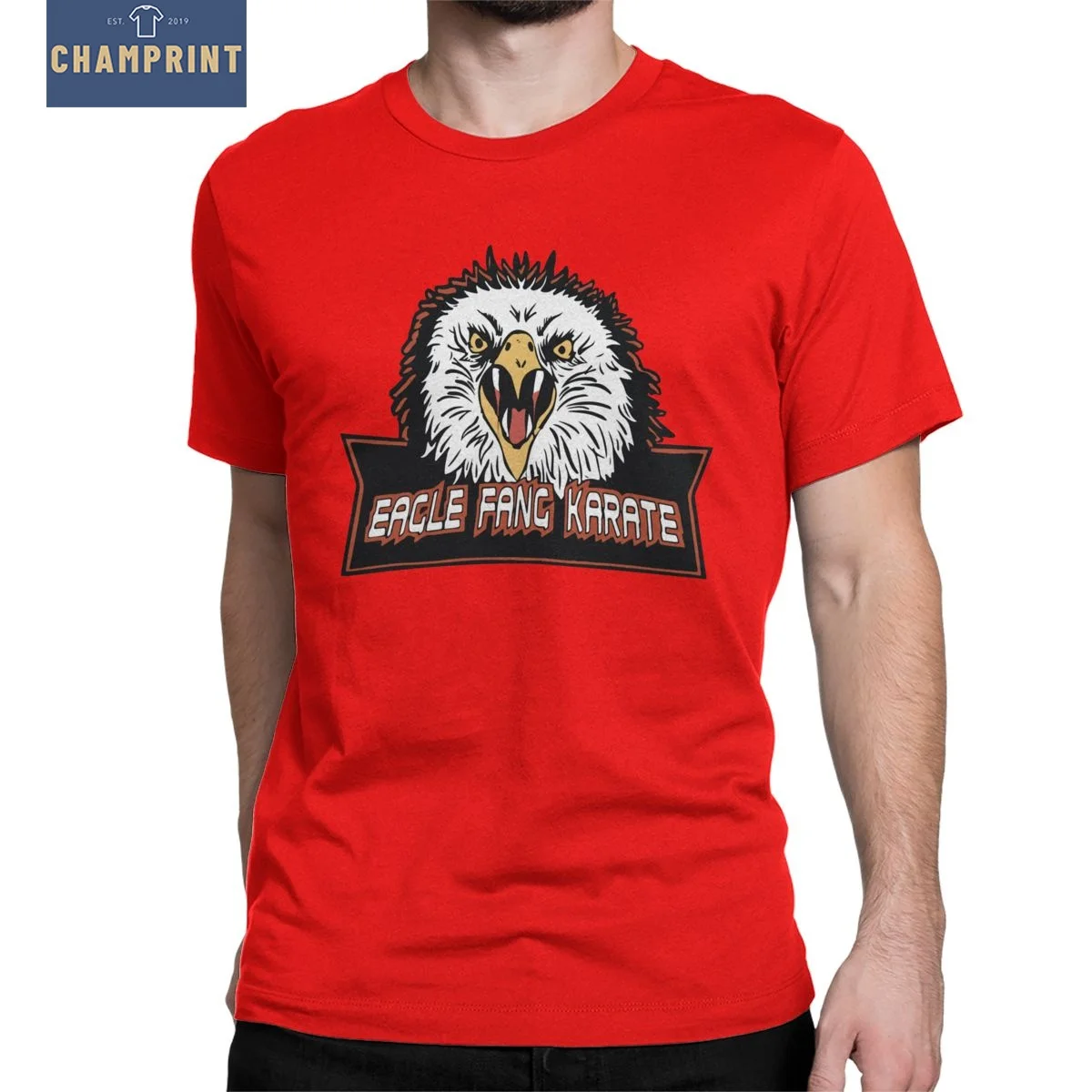 Men Eagle Fang Karate Cobra Kai T Shirts The Karate Kid 100% Cotton Clothes Fun Short Sleeve O Neck Tee Shirt Summer T-Shirt