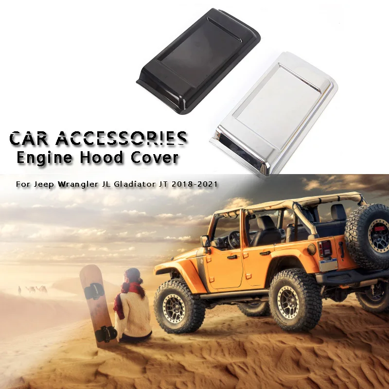 

Car Hood Vent Scoop Cover Decoration External ABS For Jeep Wrangler JL Gladiator JT 2018-2021 Air Outlet Trim Accessories