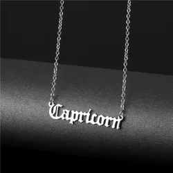 Capricorn Aquarius Pisces Aries Taures Gemini Cancer Leo Virgo Libra Scorpio Sagittarius Zodiac Necklace 12 Constellation Choker