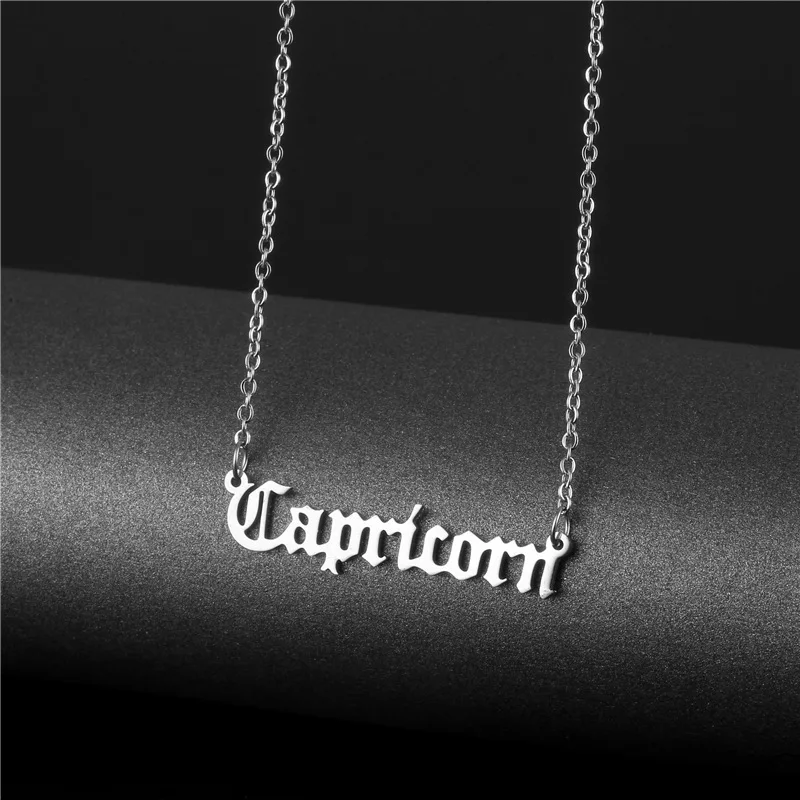 Koziorożec wodnik ryby baran bierze bliźnięta rak Leo Virgo waga skorpion strzelec naszyjnik z zodiakiem 12 konstelacja Choker