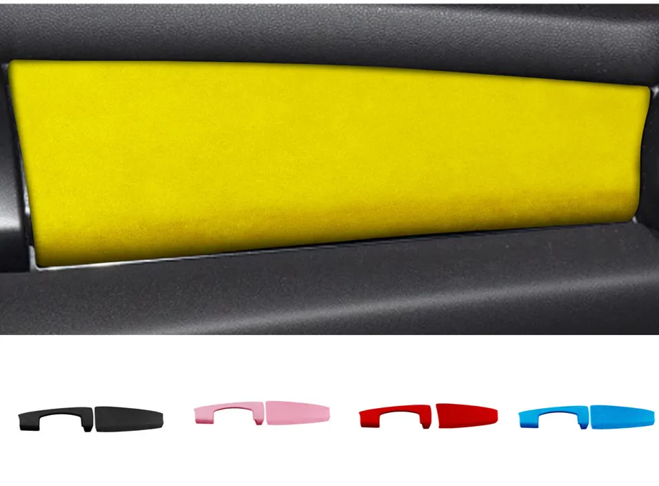 

2pcs Alcantara Suede Wrap Car Dashboard Panel ABS Cover Trim Car Interior Decoration For BMW MINI F55 F56 F57 2014-2020