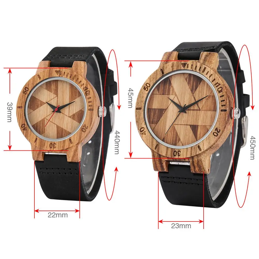 Couple Watch Unique Irregular Geometric Cut Design Men\'s Wooden Quartz Watches Women Dress Clock Retro Wristwatch Relojes Hombre