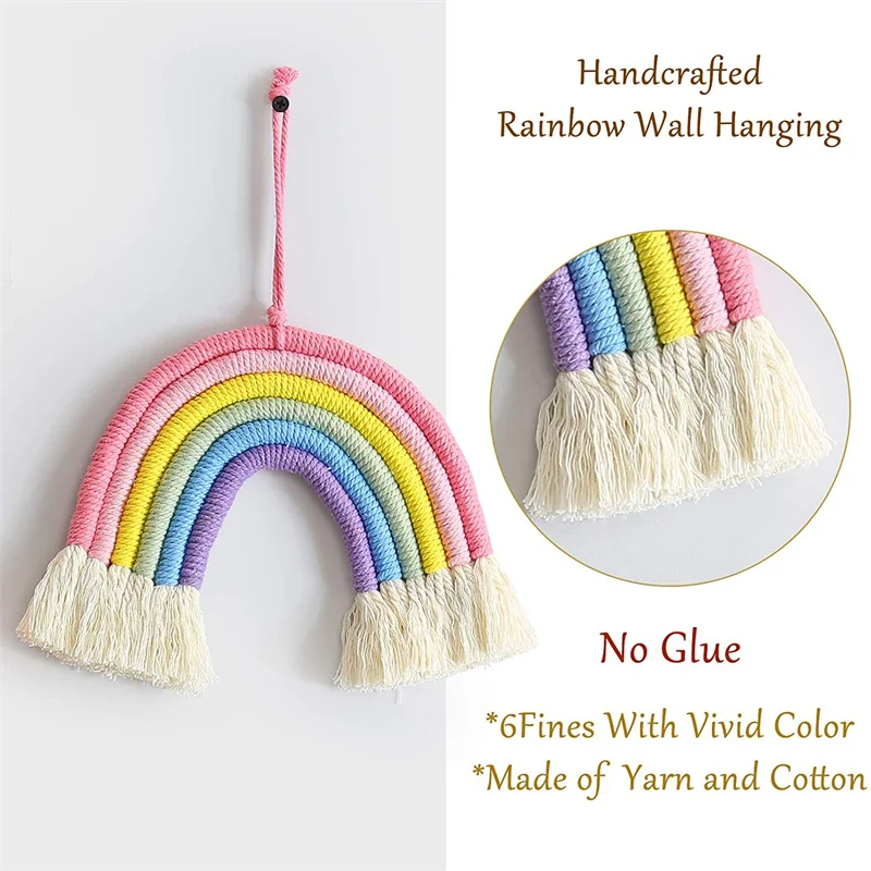 Nordic Rainbow Cloud Wall Hanging Decor Baby Room Decoration Teen Room Nursery Decoration Hammock Pendant Room Decor Accessories