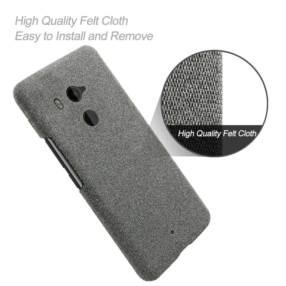 Custodie di stoffa Febric di lusso per HTC U11 Plus Custodia per HTC U11 Plus Sottile Retro Panno Cover rigida per HTC U11 Plus U11 + htc_2q4d100