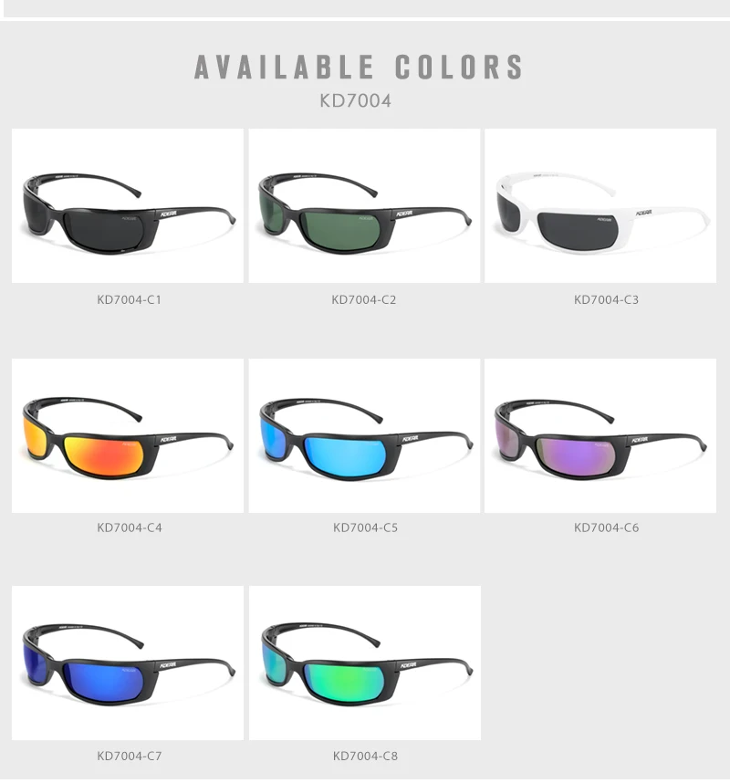 KDEAM Outdoor Sport Brille Polarisierte Sonnenbrille Männer Einzigartig Shaped Gläser Mit Harten Box Minimal Design 2021 – Detail 4