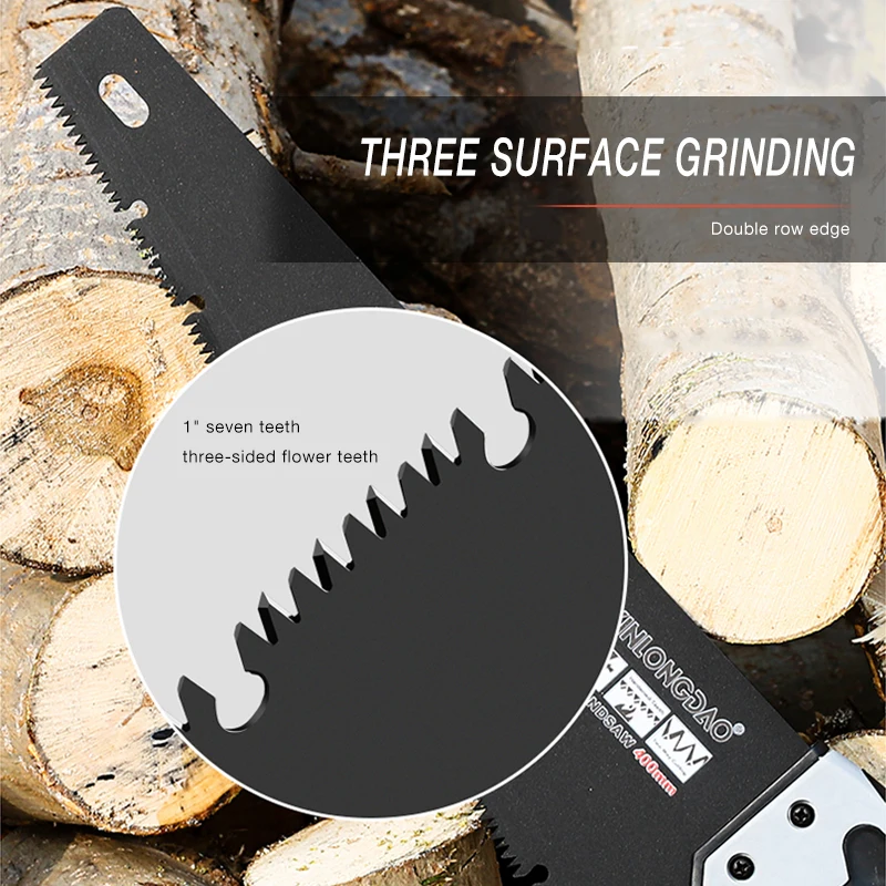 DTBD Heavy Duty Extra Long Blade Hand Saw สำหรับไม้ Camping, DIY ไม้เลื่อย Hard ฟันเลื่อยพับสวนเครื่องมือ