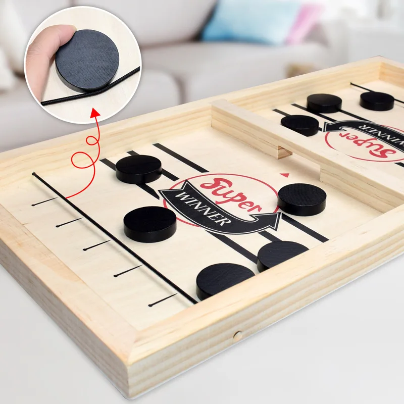 Fast Hockey Sling Puck Game Paced Sling Puck Winner Fun Toys Board-Game Party Game Toys For Adult Child Family