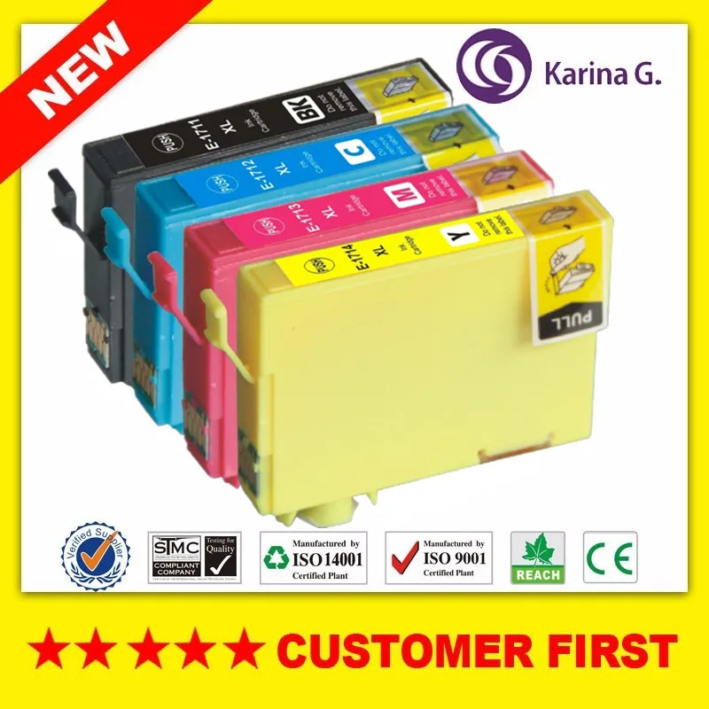 T1711 T1711-T1714 Совместимый картридж для Epson XP-33 XP-103 XP-203 XP-207 XP-303 XP-306 XP-403 XP-406 XP-313 XP-323 и т. д.