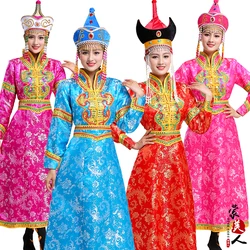 Folk Dance Female especial costume dance clothes female mongolian robed women's chinese minority clothing desgaste de la etapa