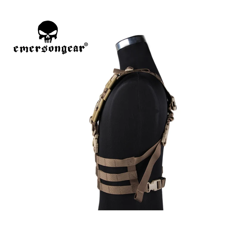 Imagem -04 - Emersongear Sistema Tático Molle Perfil Baixo Peito Rig Roc-para Transportadora de Placa Caça Colete Airsoft Caça Tiro ao ar Livre