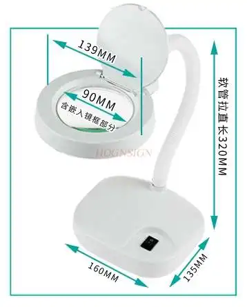 magnifying glass Desktop magnifying glass for the elderly reading with led led clear times maintenance electronic