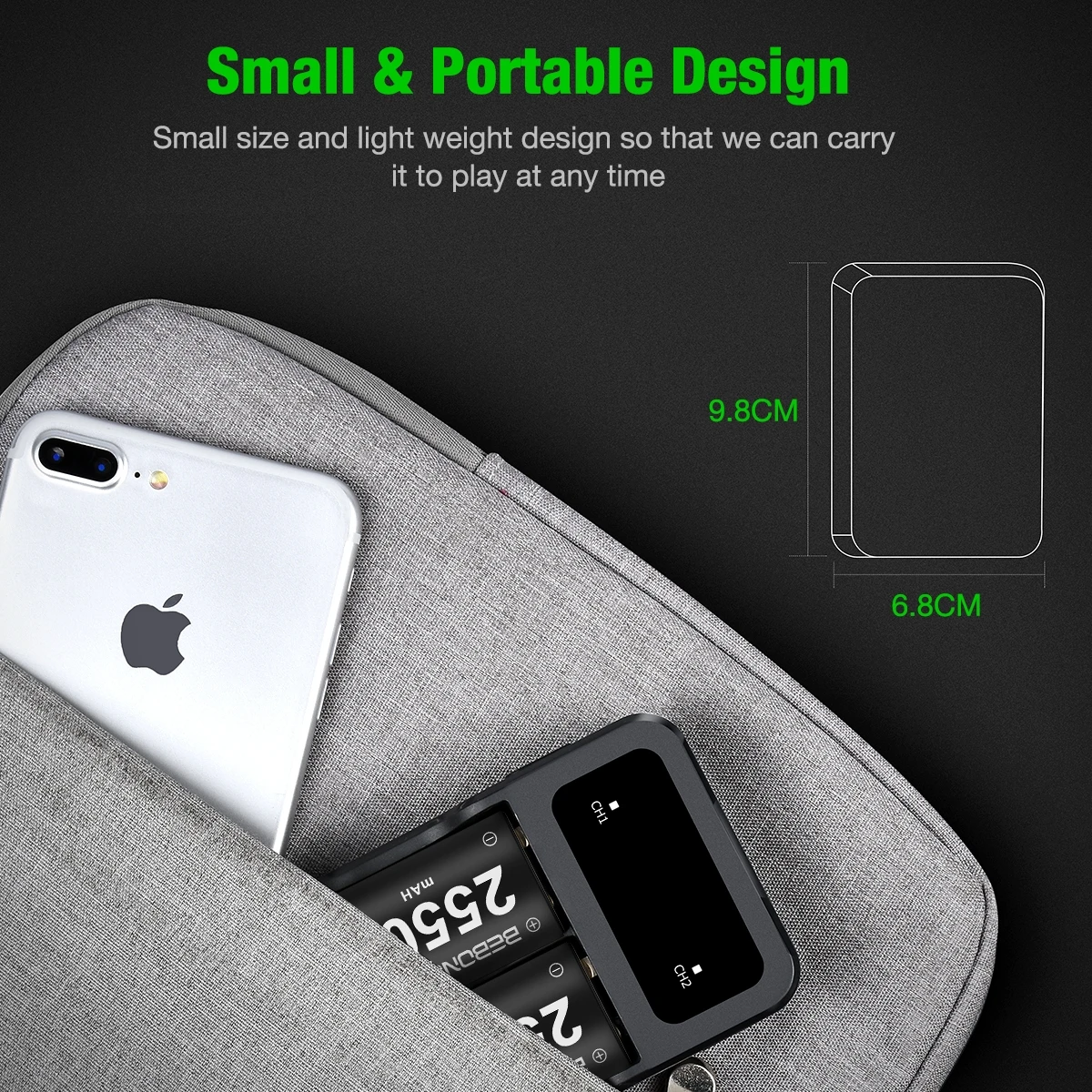 Batería de 2x2550mAh para Xbox Series X, soporte de carga para Xbox One, baterías recargables para Xbox Series S + cargador de batería tipo C