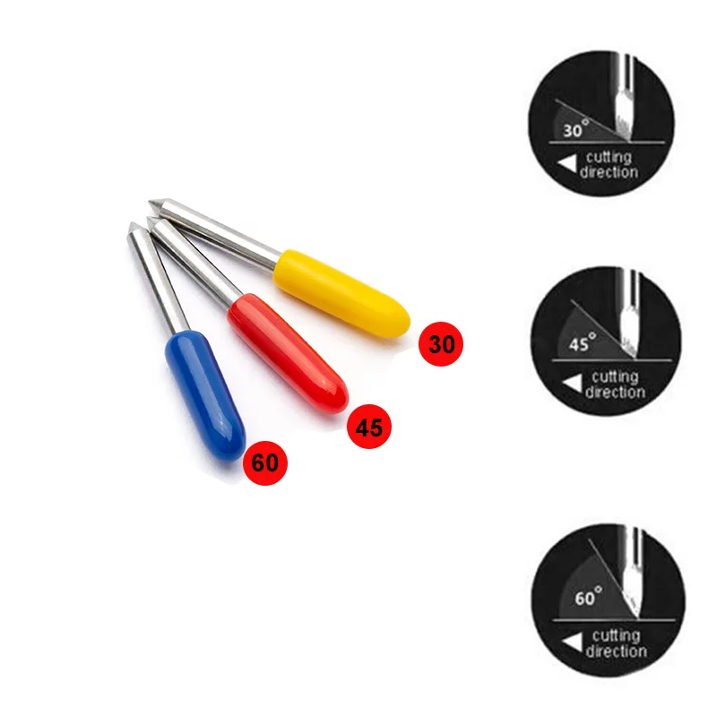 5pcs Roland Blade 30/45/60 Deg + Holder Graphtec GCC SKYCUT Jaguar Mimaki Liyu Silhouette Cameo Vinyl Cutter Cutting Plotter