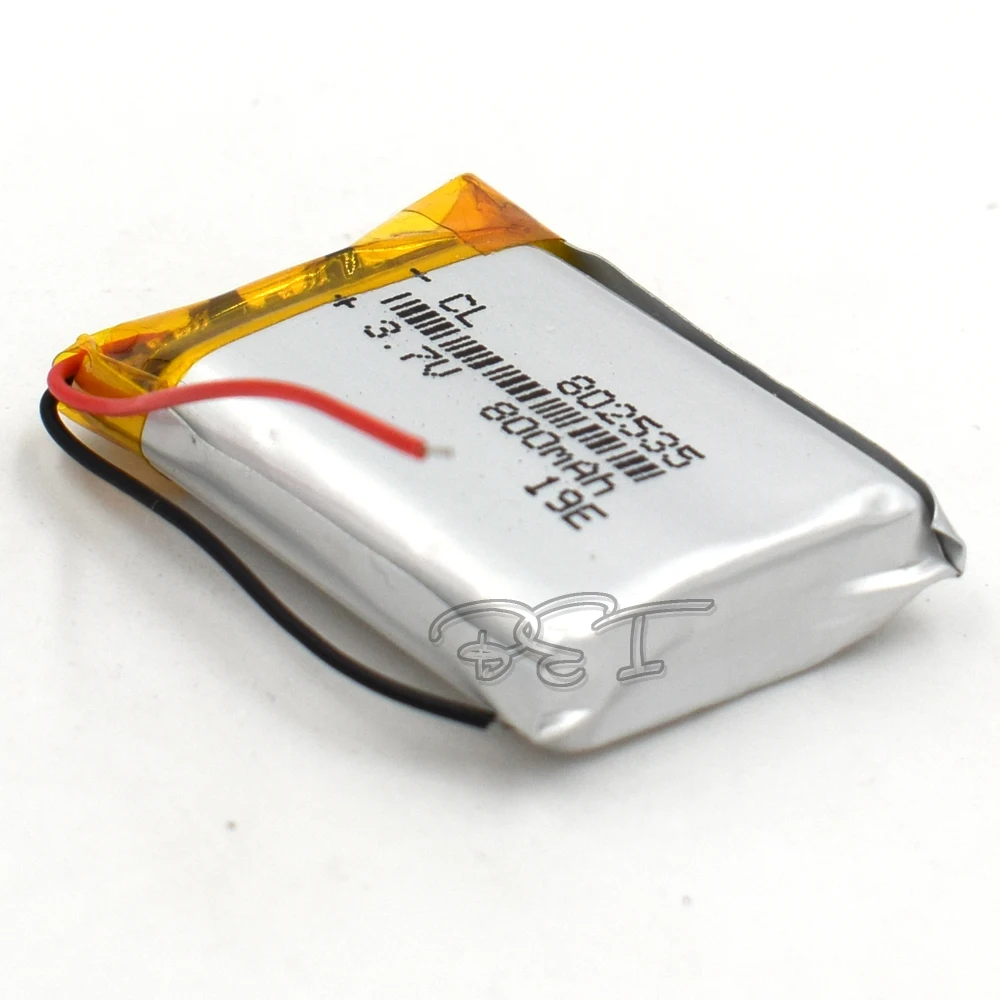 Bateria recarregável de li-polímero de lítio, 3.7v 802535 800mah bateria de íon-lítio lipo para tablet conjunto digital psp mp5 gps bluetooth