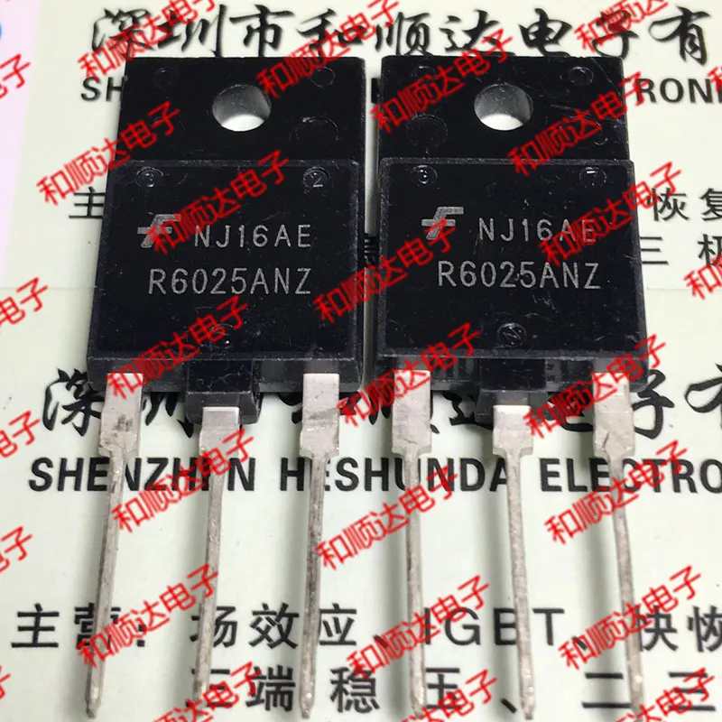 Original New 2pcs / R6025ANZ  TO-3PF 600V 25A TO3P