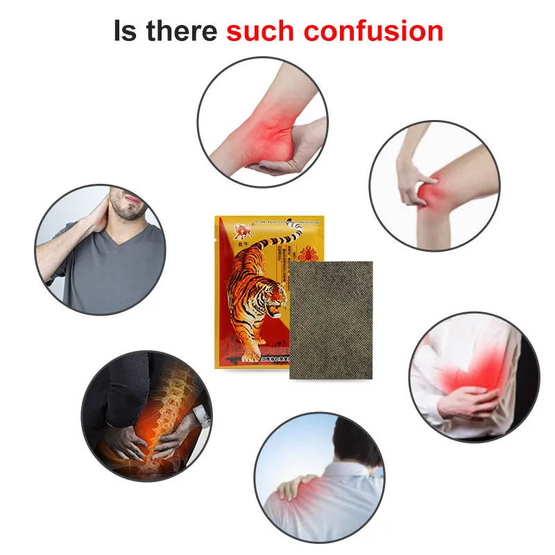 8Pcs Tiger Pain Relief Patch Back Knee Joint Lumbar Spine Ache Sticker Shoulder Muscle Soreness Bone Hyperplasia Medical Plaster