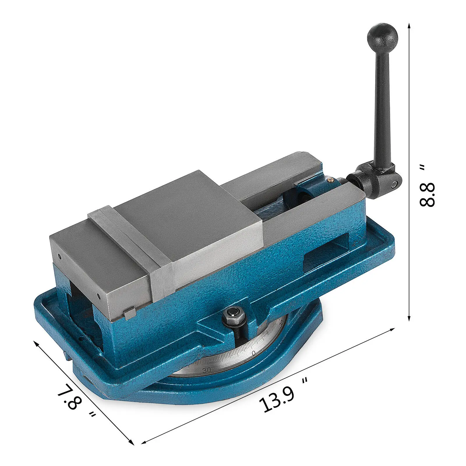 Milling Vise 4 Inch,Bench Clamp Vise High Precision Clamping,Mill Vise Ductile Iron Material with 360 Degree Swiveling Base