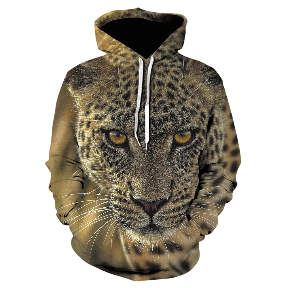 

Men Fashion Autumn and Winter 3D Printing Tiger Lion Hoodies Nimal Print Hoodie Men Sweatshirt Camouflage Hunting Men Clothing