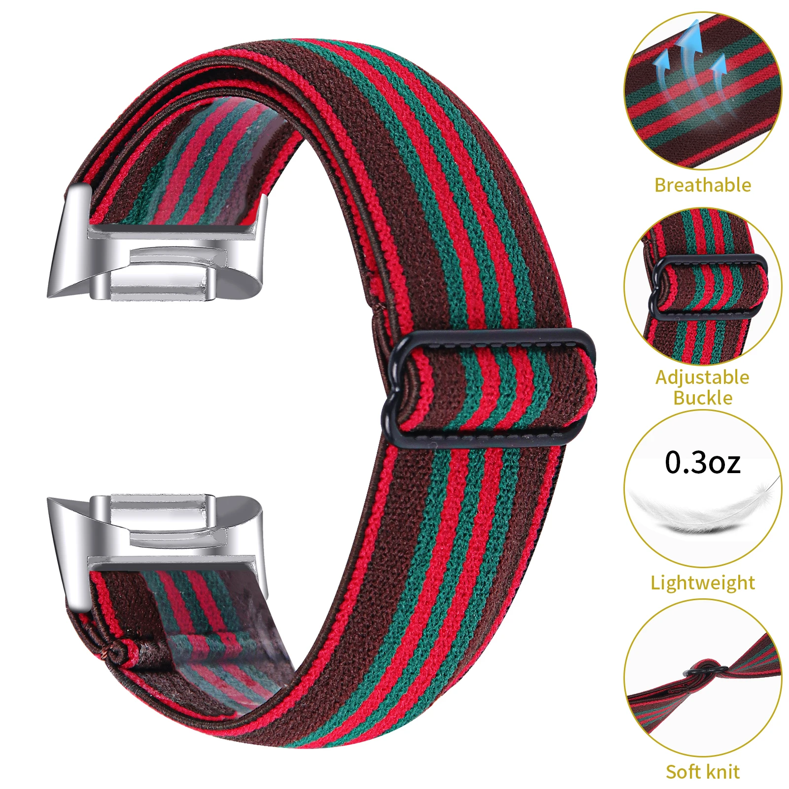 Elastic Bands For Fitbit Charge 6 5 Sports Fabric Bracelet Strap Loop For Fitbit Charge 5 Watchband Printing Wrist Band Correa