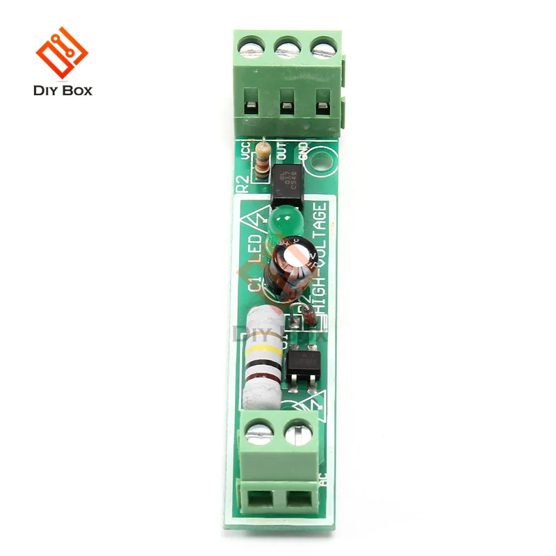 AC 220V Optocoupler Isolation Module 1 Channel Voltage Detector Board TTL 3-5V SCM Testing for Microcontroller Adaptive PLC 24V